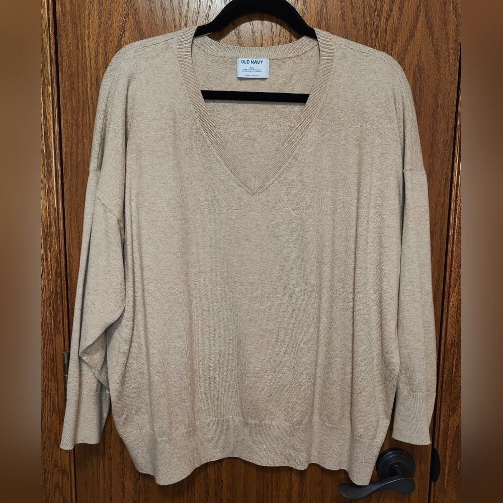 Women's NEW Old Navy Tan Sweater, Size XXL